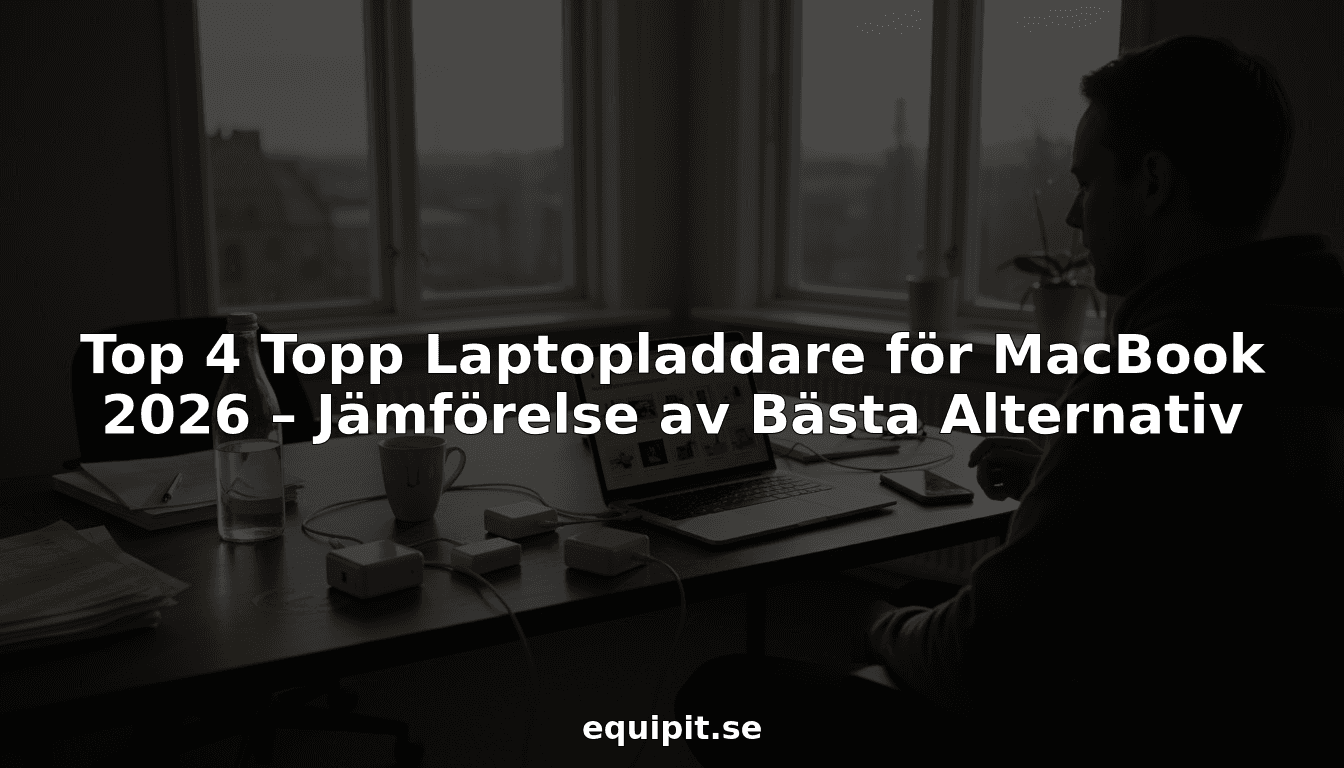 Top 4 Topp Laptopladdare för MacBook 2026 – Jämförelse av Bästa Alternativ