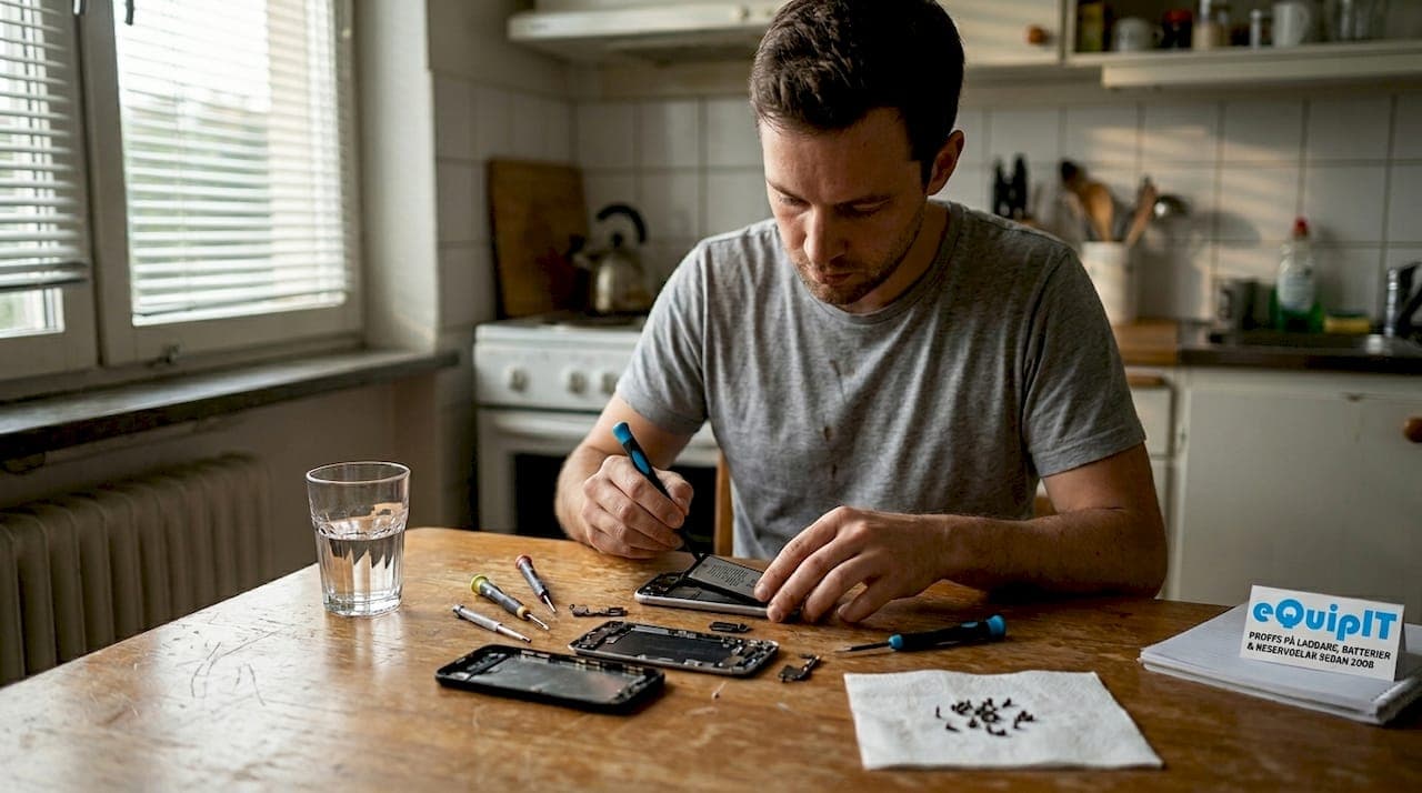 Reparera mobilbatteri själv 2026: guide för säker DIY