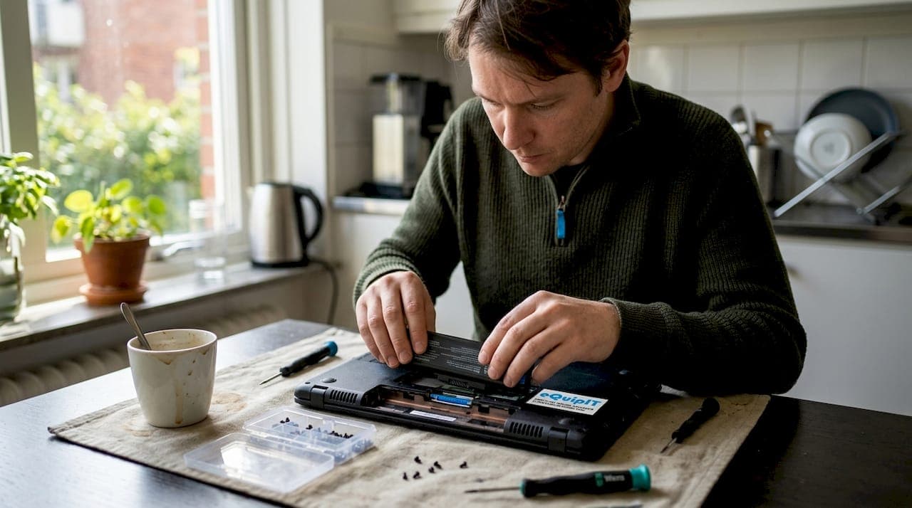 Typer av elektroniska reservdelar för laptops och smartphones