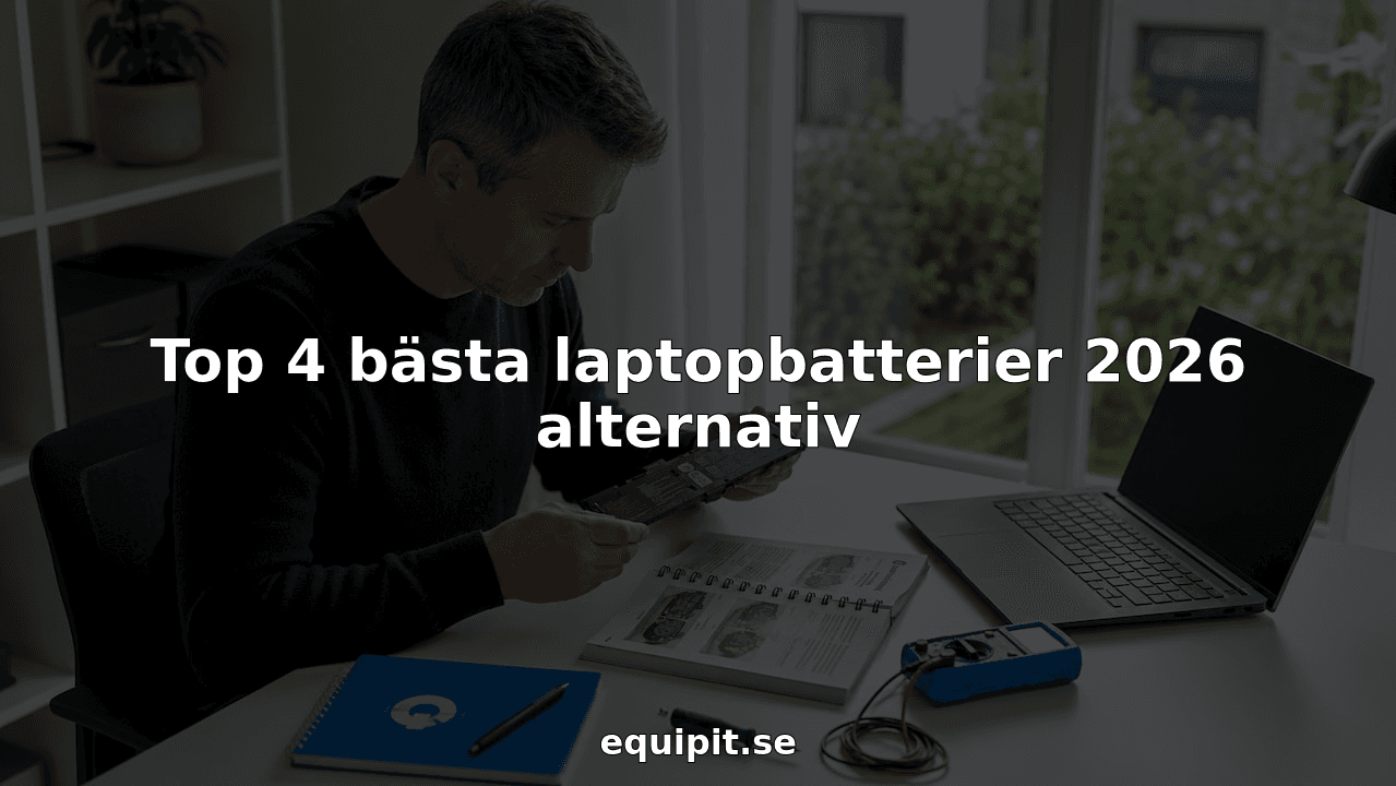 Top 4 bästa laptopbatterier 2026 alternativ